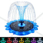 OUISJYER 6.3-inch Solar Bird Bath Fountain Pump - 5 Spray Nozzles