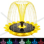OUISJYER 6.3-inch Solar Bird Bath Fountain - Sunflower LED Design