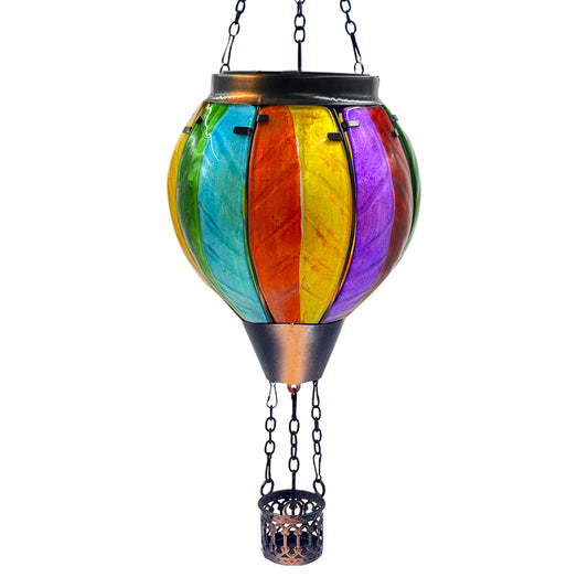 OUISJYER Hot Air Balloon Solar Lantern – Colorful Hanging Garden Light