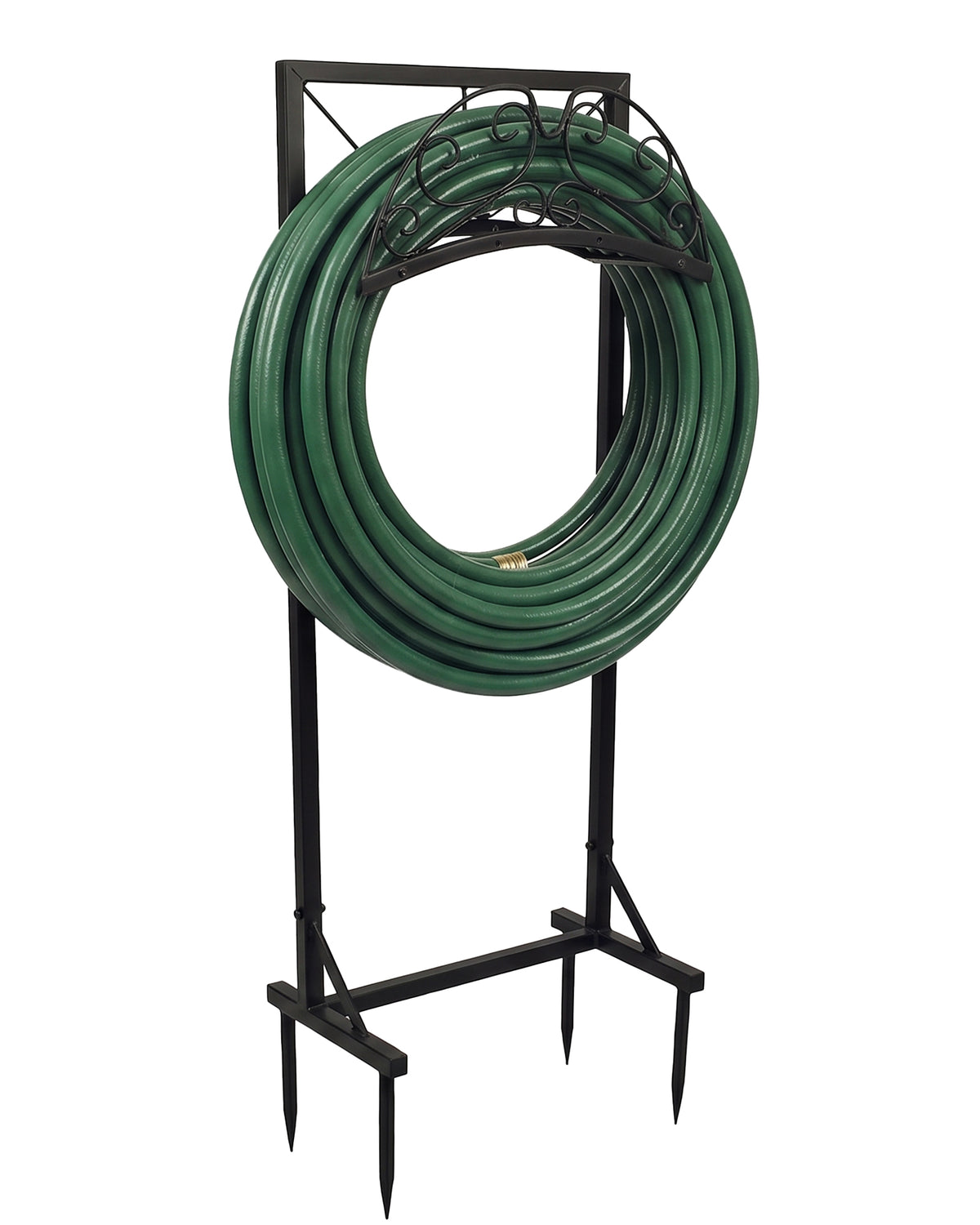 OUISJYER Heavy-Duty Freestanding Garden Hose Holder Stand