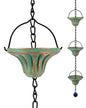 OUISJYER Metal Rain Chain for Gutters – 8.6 Ft, 12 Fluted Cups